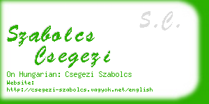 szabolcs csegezi business card